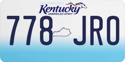 KY license plate 778JRO