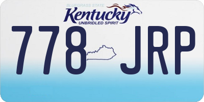 KY license plate 778JRP