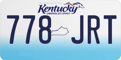 KY license plate 778JRT