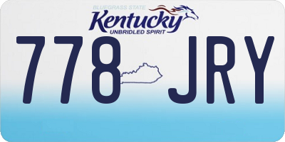 KY license plate 778JRY