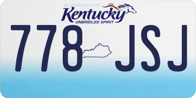 KY license plate 778JSJ