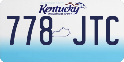 KY license plate 778JTC
