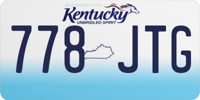 KY license plate 778JTG