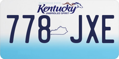 KY license plate 778JXE