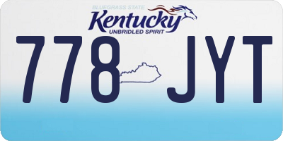 KY license plate 778JYT