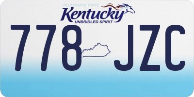 KY license plate 778JZC