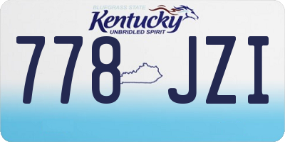 KY license plate 778JZI