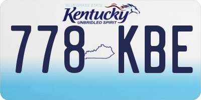 KY license plate 778KBE