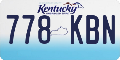KY license plate 778KBN