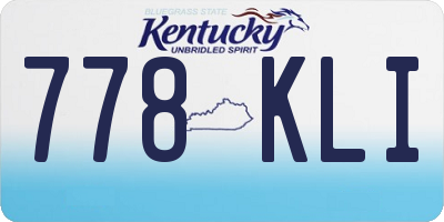 KY license plate 778KLI