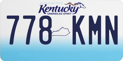 KY license plate 778KMN