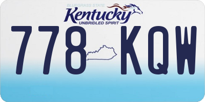 KY license plate 778KQW