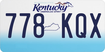 KY license plate 778KQX