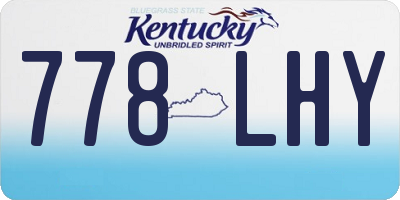 KY license plate 778LHY