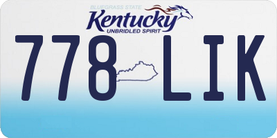 KY license plate 778LIK
