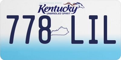 KY license plate 778LIL