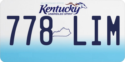 KY license plate 778LIM