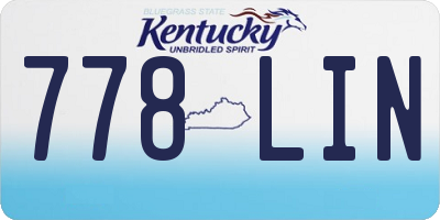 KY license plate 778LIN