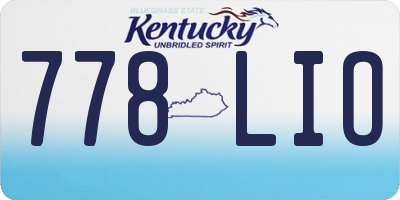 KY license plate 778LIO