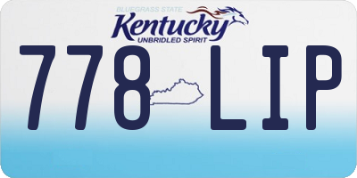 KY license plate 778LIP