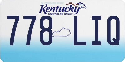 KY license plate 778LIQ