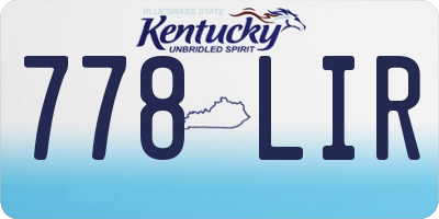 KY license plate 778LIR
