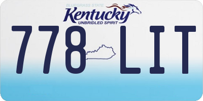 KY license plate 778LIT