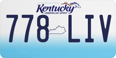 KY license plate 778LIV