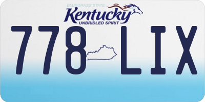 KY license plate 778LIX