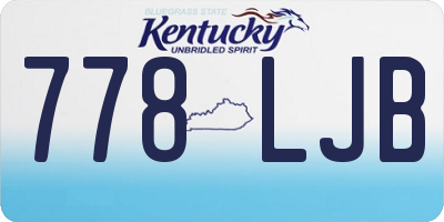 KY license plate 778LJB