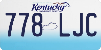 KY license plate 778LJC