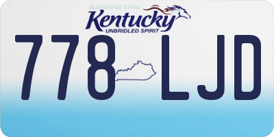 KY license plate 778LJD
