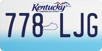 KY license plate 778LJG