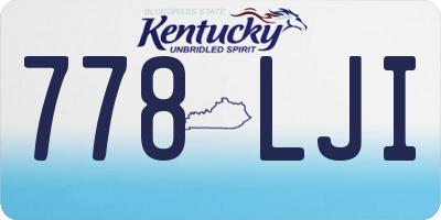 KY license plate 778LJI