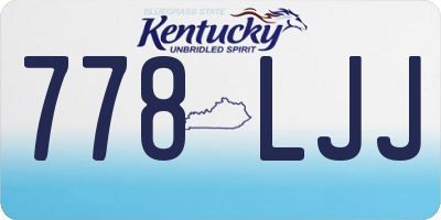 KY license plate 778LJJ