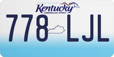 KY license plate 778LJL