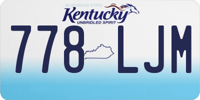 KY license plate 778LJM