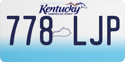 KY license plate 778LJP