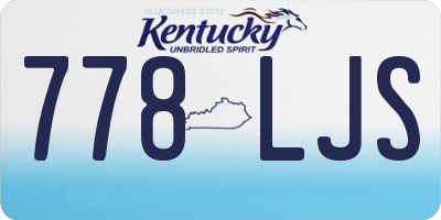 KY license plate 778LJS