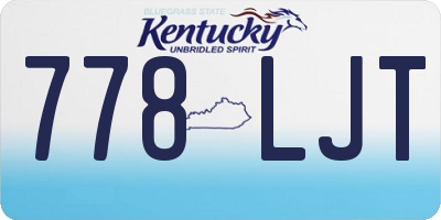 KY license plate 778LJT