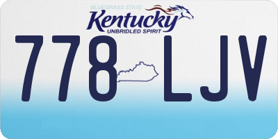 KY license plate 778LJV
