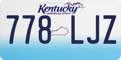 KY license plate 778LJZ