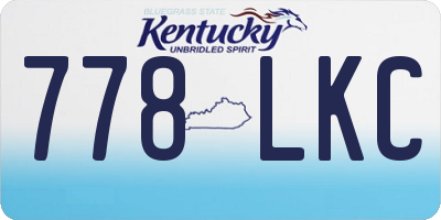 KY license plate 778LKC