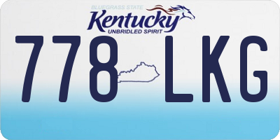 KY license plate 778LKG