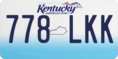 KY license plate 778LKK