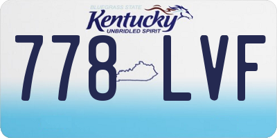KY license plate 778LVF