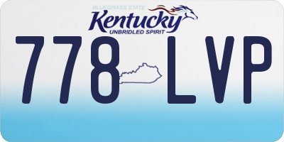 KY license plate 778LVP
