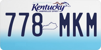 KY license plate 778MKM