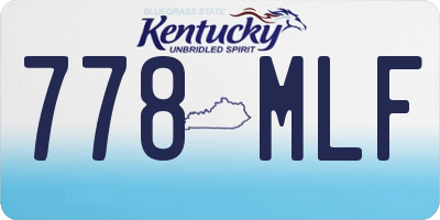 KY license plate 778MLF