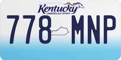 KY license plate 778MNP